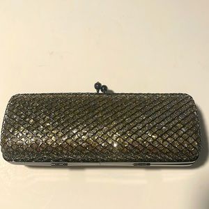 8x3 inch Metallic & Golden Glittered Clutch